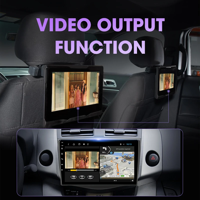 Vtopek 2G+32G Android 9.0 Automobilių DVD Grotuvas Toyota RAV4 Rav 4 2005-2013 Automobilio Radijo, GPS Navigacija, Wifi Žaidėjas apverstas Vaizdas