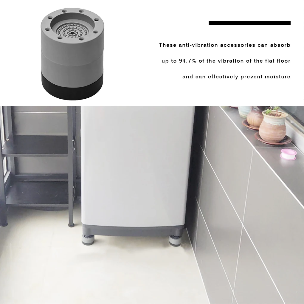 Anti-slydimo Ir Triukšmo mažinimo Skalbimo Mašinos Kojų, Ne slydimo Kilimėliai Šaldytuvas Anti-vibracijos mygtukai 2/4pcs Virtuvės, Vonios Kilimėlis