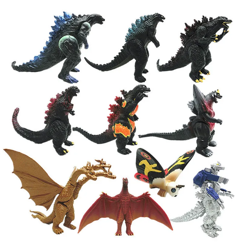 10vnt/set Gojira Godzilla 3-8cm PVC Veiksmų Skaičius, Kolekcines, Modelį, Kolekcines, Žaislas Vaikams Dovanų