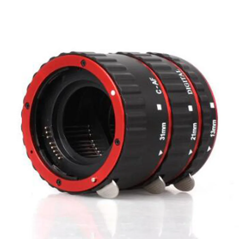 Pratęsimo Vamzdis Žiedas Automatinis Fokusavimas af patvirtinti, Metalo Mount Makro žiedas Canon EF-S Objektyvas T5i T4i T3i T2i 100D 500d 60D 70D 550D Raudona
