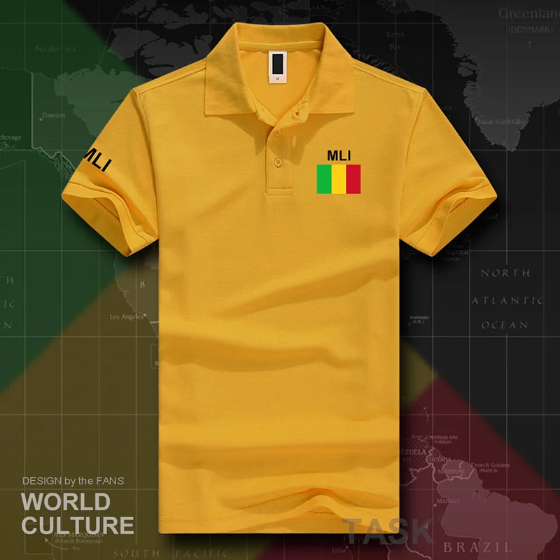 Malio respublikos polo marškinėliai vyrams trumpomis rankovėmis balti ženklai spausdinami šalies 2017 medvilnės tauta komandos vėliava naujas MLI Malio ML