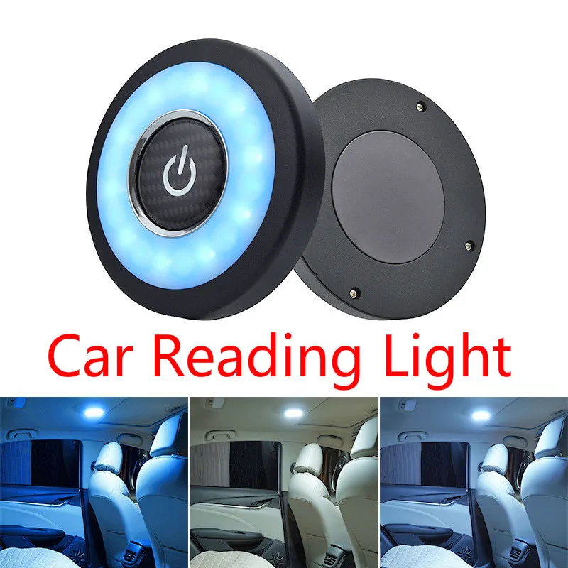 Palieskite Tipas Naktį Lengvojo Automobilio Stogo Lubų Magnetas Lempa Automobilio Salono Skaitymo Šviesos Kupolas USB Įkrovimo Kamieno Automobilių Reikmenys