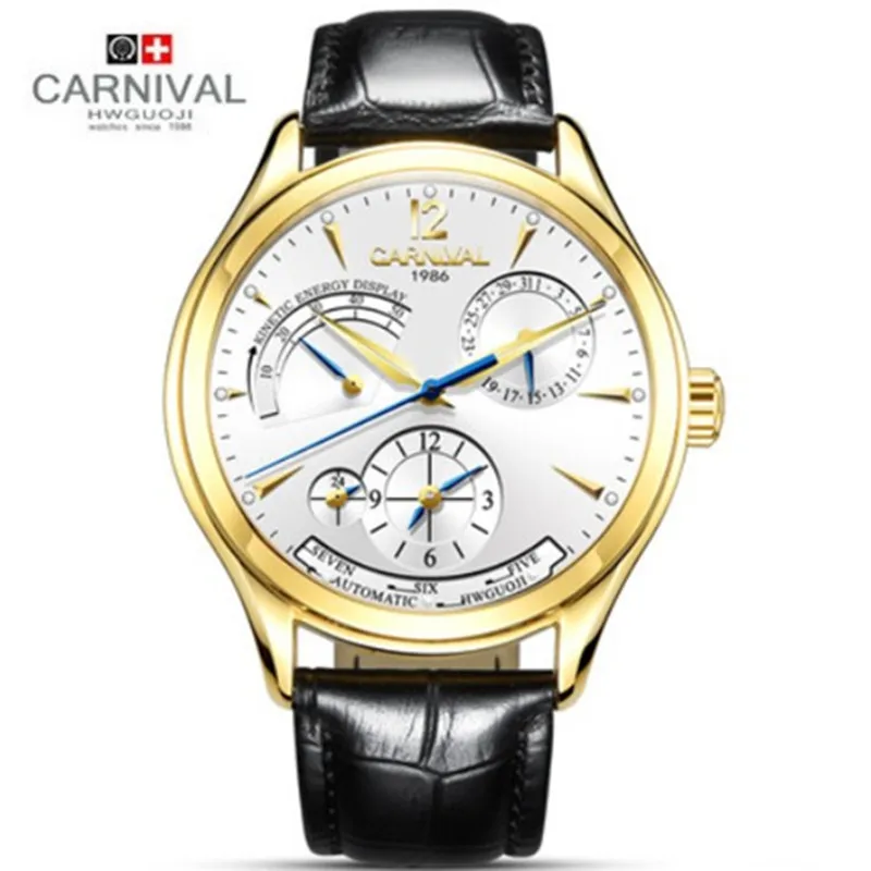 Prabangos prekės ženklo Vyrai Riešo žiūrėti vyrų Unikalaus Dizaino Stiliaus Automatinis mechaninis laikrodis Šveicarija Karnavalas Garsaus Prekės ženklo laikrodį reloj