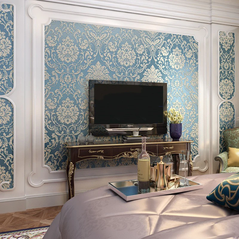 FILBAKE naujas europos neaustinių tapetai, sofa-lova, TV foną viešbučio kambarį miegamasis 3d reljefo tapetai, sienų lipdukai