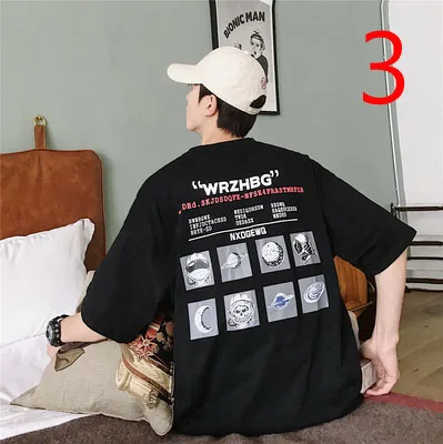 T-shirt vyrai korėjos versija tendencijos mados asmenybės Plonas plonas skirsnio mercerized medvilnės laukinių marškinėliai
