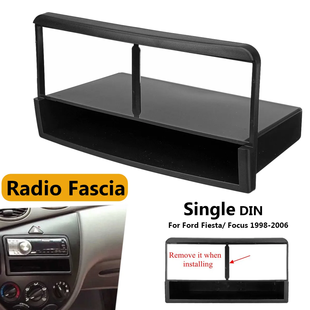 1 Din Car Stereo Radijo DVD Fasciją Skydo Plokštės Rėmo Skydelis Garso Brūkšnys Mount Kit Adapteris Ford For Fiesta 