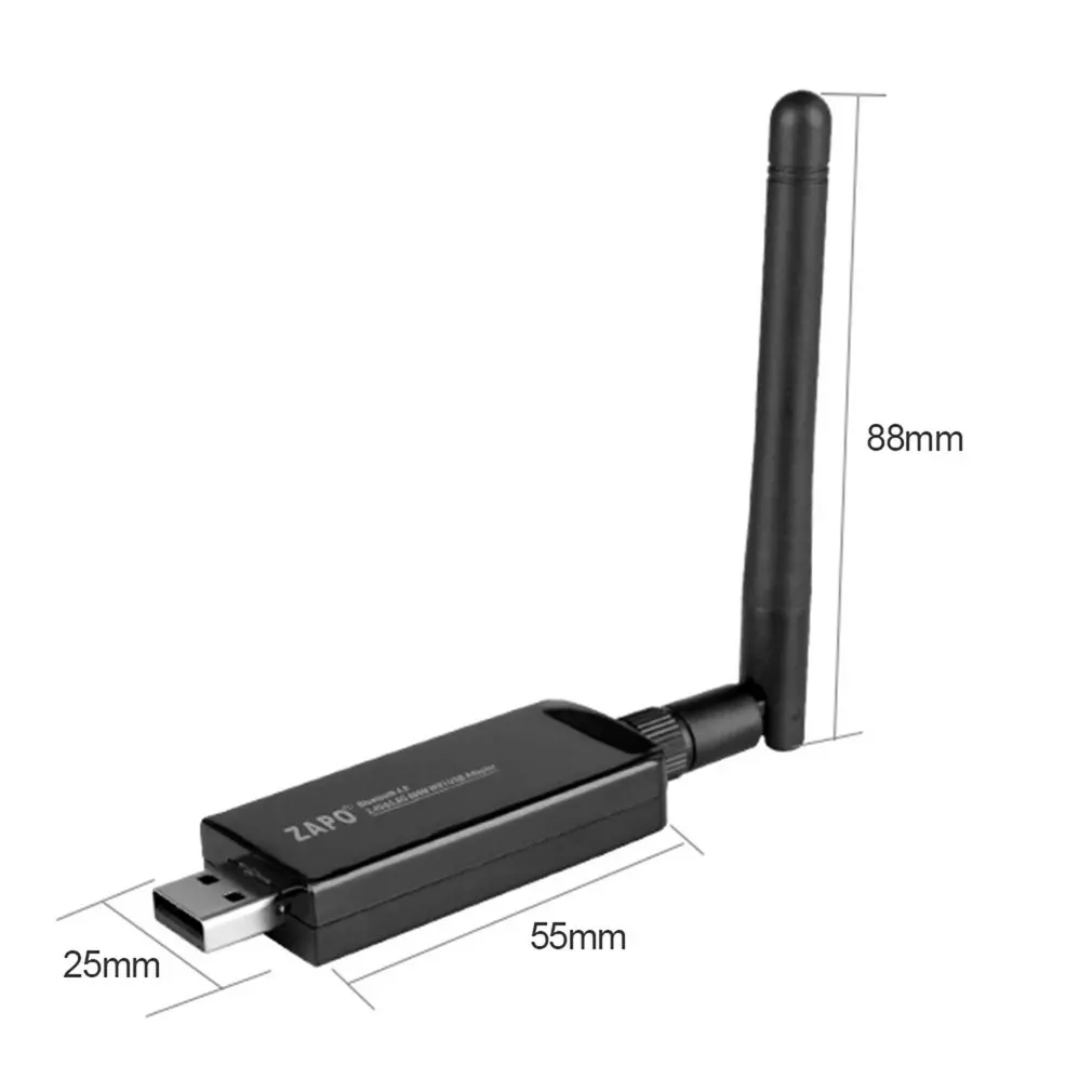 ZAPO Mini W67L-2DB 600M 4.0 Dual Dažnis 2.4 G-5.8 G USB2.0 