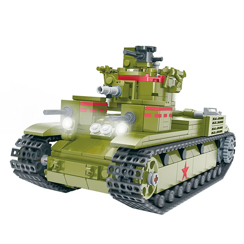 Karinės serijos Pasaulinio Karo Sovietų T-28 vidutinis tankas Kareivis ginklas 