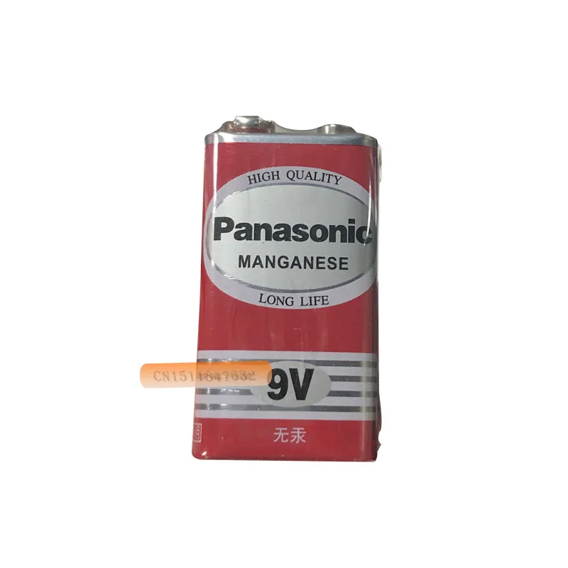 5VNT Originalus Panasonic Greencell PP3 6F22 6LR61 MN1604 9V Block Sunkiųjų Elementų Baterija