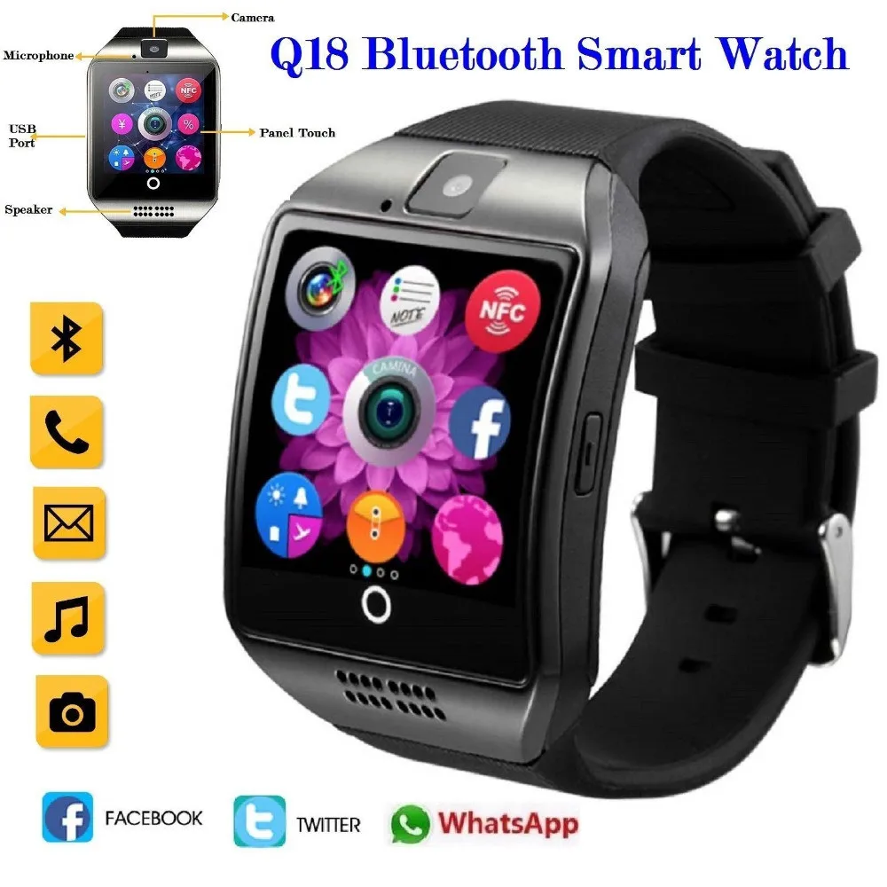 Smartwatch Q18 SmartWatch Paramos Sim TF Kortelę Skambinkite Tiesioginio Pranešimo Kamera, 