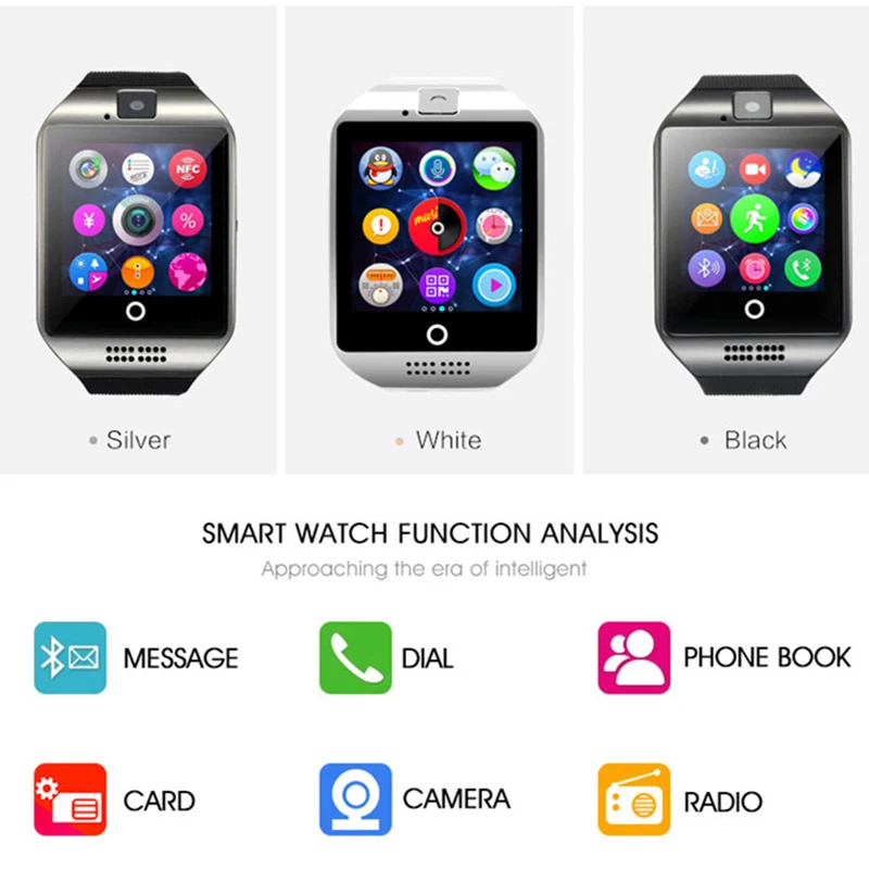 Smartwatch Q18 SmartWatch Paramos Sim TF Kortelę Skambinkite Tiesioginio Pranešimo Kamera, 
