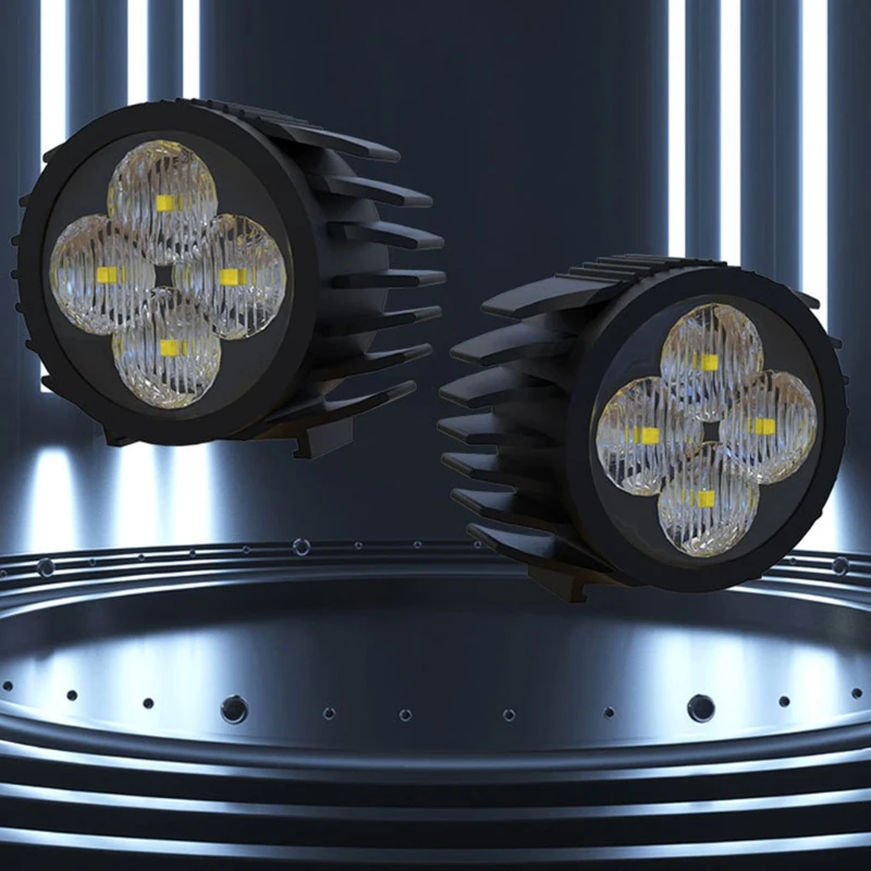 Elektrinis Dviratis 2-in-1 LED Ragų priekinis žibintas atsparus Vandeniui Šviesus Priekinių žibintų Motoroleris PXPF