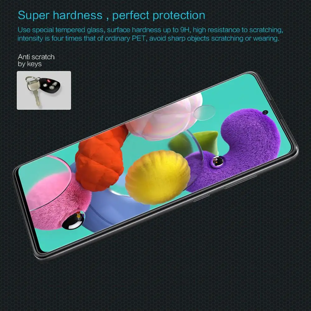 Samsung Galaxy A51 Stiklo Nillkin 9H Sunku 0.3 MM-Ultra plonas Grūdintas Stiklas Screen Protector for Samsung A51 HD Apsauginės Plėvelės
