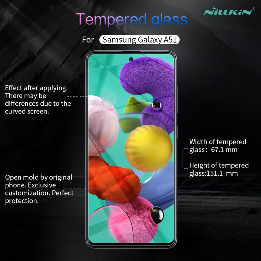 Samsung Galaxy A51 Stiklo Nillkin 9H Sunku 0.3 MM-Ultra plonas Grūdintas Stiklas Screen Protector for Samsung A51 HD Apsauginės Plėvelės
