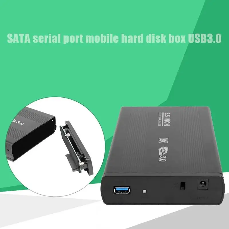 HDD Atveju 3.5 colio SATA į USB 3.0-2.0 Kietojo Disko Atveju 6Gbps SATA kietąjį diską Atveju Hd Dėžutė su ES, JAV, maitinimo adapteris, skirtas Win10 Mac OS