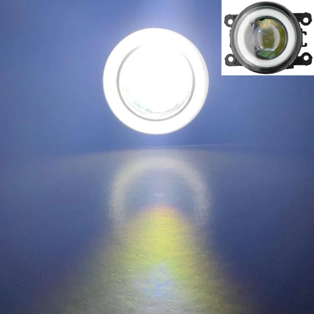 2x Didelės galios H11 LED Priešrūkiniai Žibintai Angel Eye šviesos su Stiklo len 12V, Dėl Citroen C4 Sedanas LA_ 04-10 Už Citroen C-Zero Mitsuoka