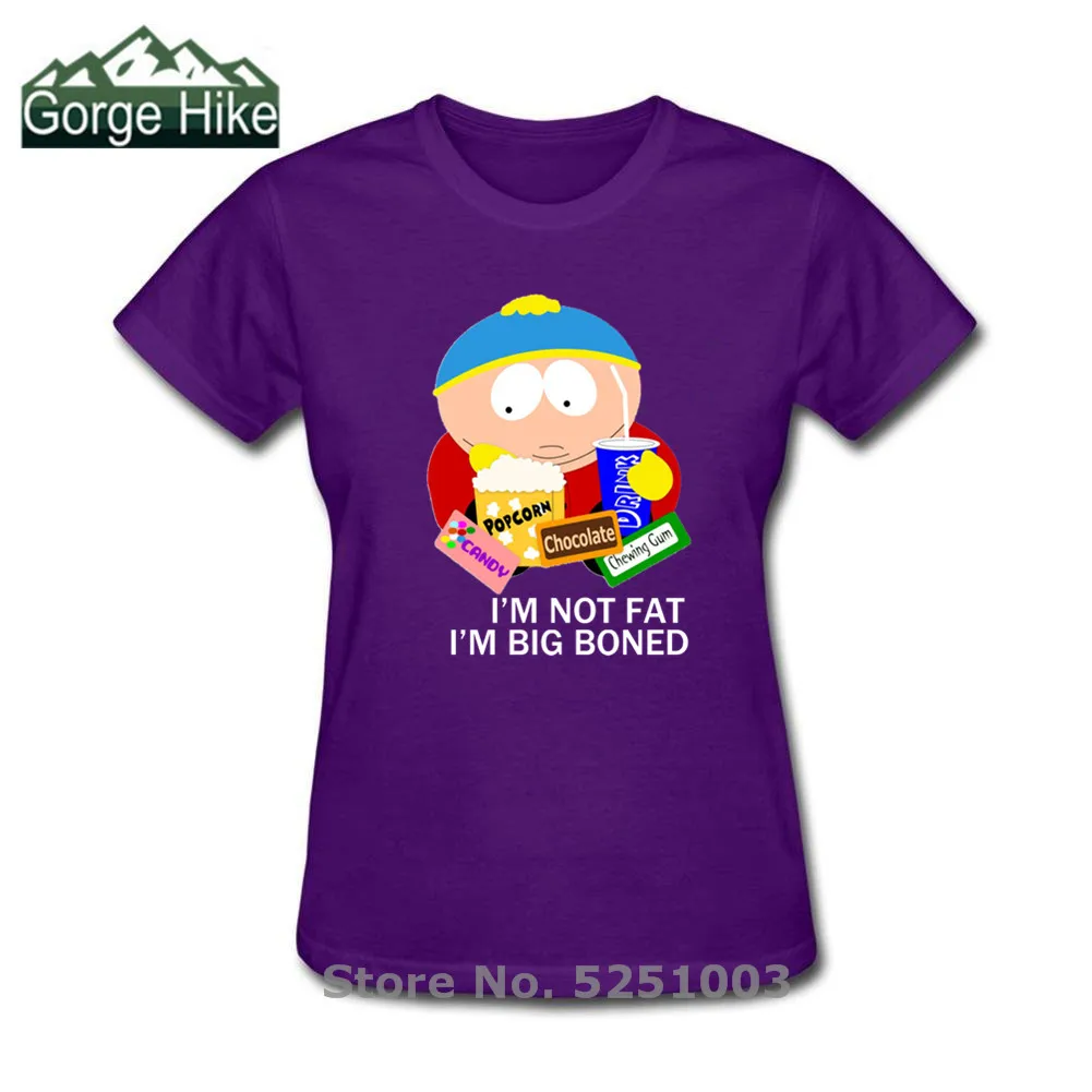 Cartman aš ne riebalai aš esu didelis kaulų Marškinėliai moterų trumpomis rankovėmis Atspausdintas T-shirt Harajuku Mados Viršūnes patogus medvilnės teeshirt