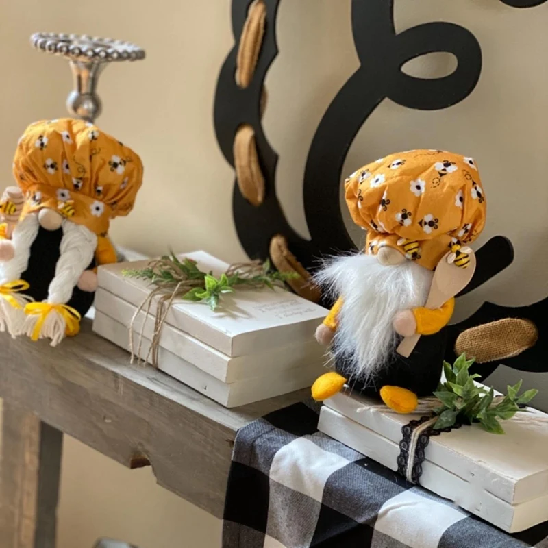 Bumble Bee Virėja švedijos Bičių Elf Namų, Sodybos, Virtuvės Dekoro Bičių Laikymo Pakopų Lovelio Apdaila, 2