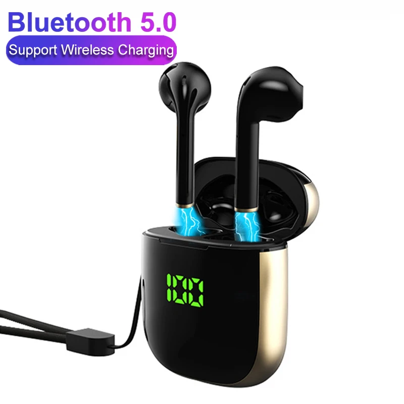 Belaidės Ausinės Pirštų Atspaudų Palieskite Bluetooth 5.0 Ausinės Bass Stereo Ausines Sporto Vandeniui Ausinių Su Mikrofonu