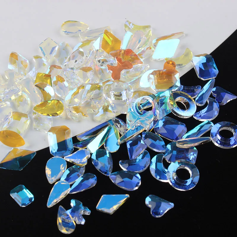 Aurora Kristalų, Cirkonio Sumaišykite formos 100vnt Butas galinio Stiklo Akmenys 