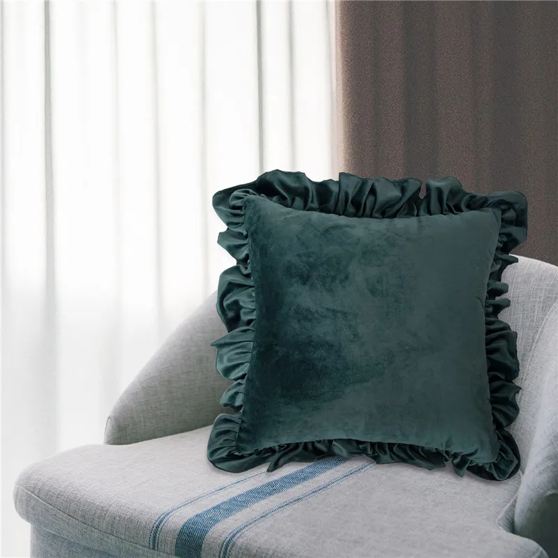 Olandų Aksomo Pynimas užvalkalas super minkštos vientisos spalvos pagalvių užvalkalus Gyvenimo Kambario, Miegamasis, Sofa-Namų Dekoratyvinės Pagalvėlės Dangtis