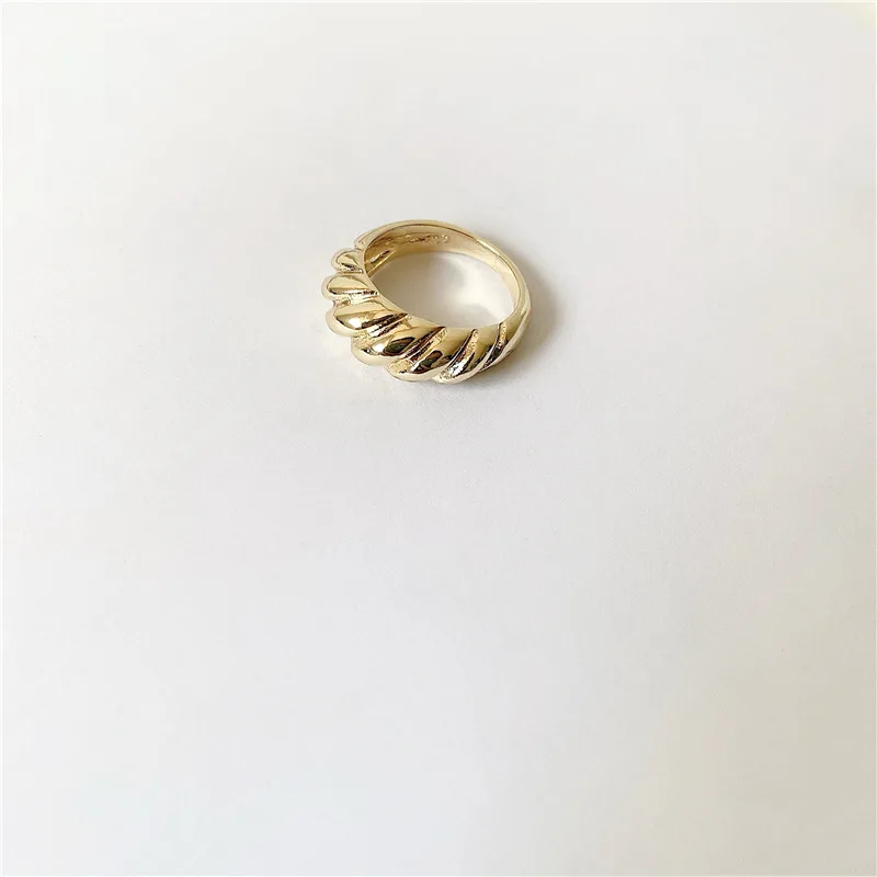 Paprastumas Aukso Gija Chantable Kelių sluoksnis Storas Storas Žiedą Aukščio Metalo Piršto Žiedai Moterims, Šaliai, Papuošalai