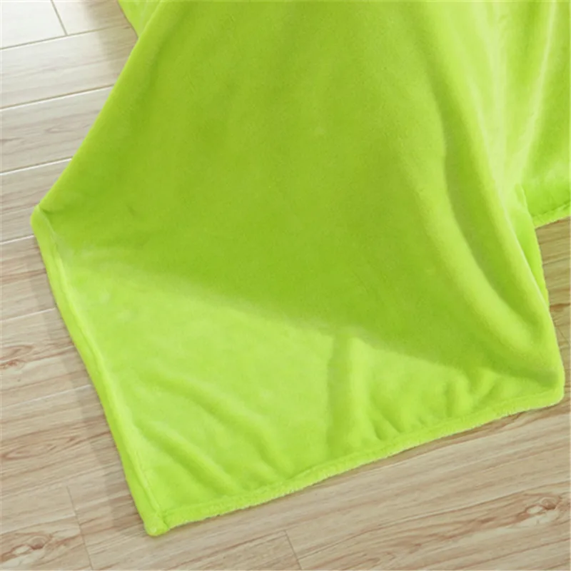 Nauja antklodė Oranžinė geltona kieta Šiltas ir nešiojamų spalvos lovos antklodė padengti minkštas ir patogus flanelė 4 dydis