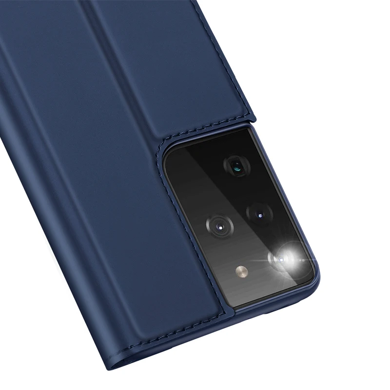 Samsung Galaxy S21 Ultra Atveju Magnetinio Odos Apversti Piniginės Stovėti Telefono Dangtelį su Kortelių Lizdai Galaxy S21 Plius DUX DUCIS