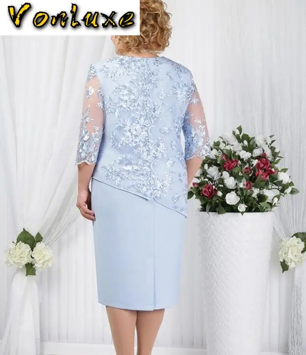 Suknelė tiktų ir Moterims Netikrą Dviejų dalių Elegantiškas Motina Oblubienicy Nėrinių Suknelės Didelis Pliusas Dydis 5XL Oficialią Vestuvių Svečių Drabužius, Dėvėti 2020 m.