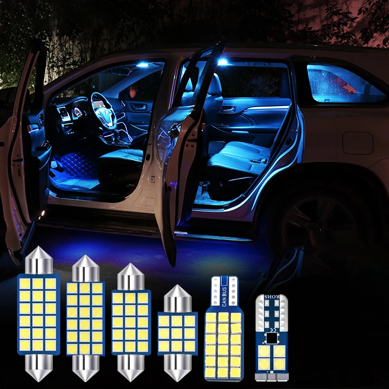 T10 W5W Auto LED Lemputės Automobilių Salono Apšvietimas, BMW 5 serijos F10 F18 F11 2011-2016 Dome Skaitymo Šviesos Durų Mandagumo Kamieno Lempos