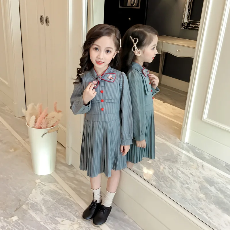 2019 korėjos Pavasarį, Rudenį 2-6Years Mergaitės Princesė Kūdikių Suknelė ilgomis Rankovėmis Bamblys Kostiumas Vaikams, Suknelės Vaikams, BC1229-1