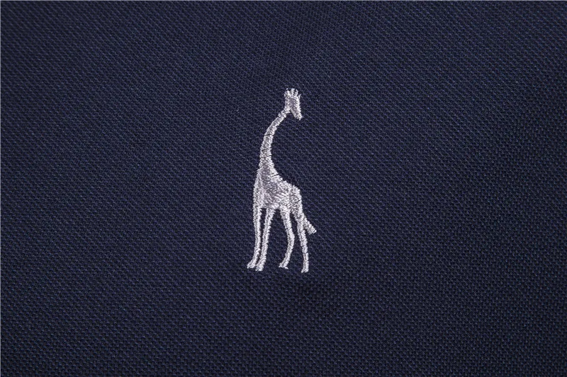 2020 Naujos Prekės Kokybės vyriški Polo Kratinys Slim Fit Žirafa Siuvinėjimo Polo Marškinėliai Vyrams Mados Drabužiai