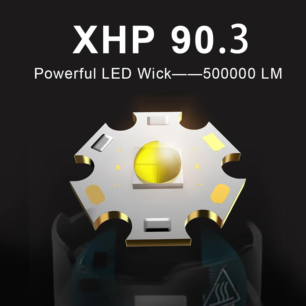 500000lm xhp90.3 led įkrovimo galingiausių žibintuvėlį, fakelą usb High power led flash žibintuvėlis šviesos xhp90 xhp70 18650