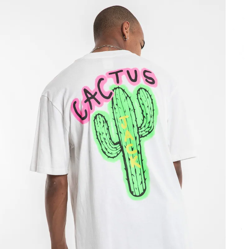 Mados Vyrų Marškinėliai Scott Travis Kelionių Trumpas Rankovės CACTUS JACK Spausdinti Kanye West Vyrų Ir Moterų Prarasti trumpomis Rankovėmis T-Shirt