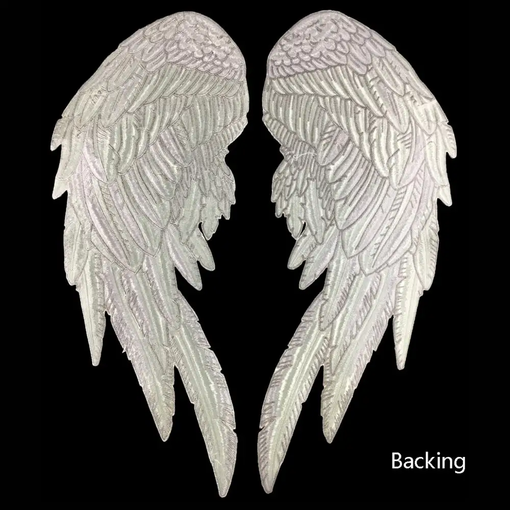 Angelas sparnų dideli lopai siuvinėjimai geležies ant motociklo baikerių aplikacijos skristi dangaus lopai striukė 14 colių didelis custom lipdukai