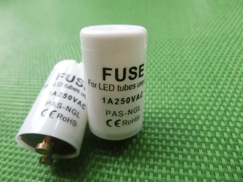 20pcs/daug CE/ROHS nemokamas pristatymas LED vamzdis starteris naudoti Tik LED vamzdžių apsauga 250V/1A geriausių elektroninių LED saugiklis starteris