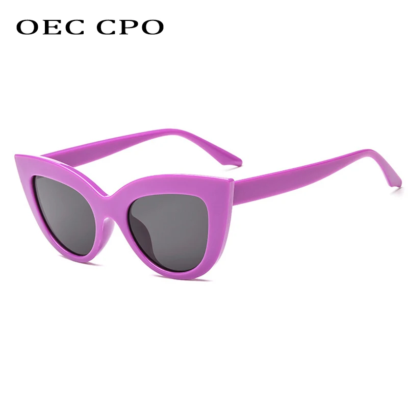 OEC CPO Seksualus, Cat Eye Akiniai nuo saulės Moterims Prekės ženklo Dizaino Mados Asmenybės Raudonos Saulės Akiniai Moterų Atspalvių Plastiko Akinius O918