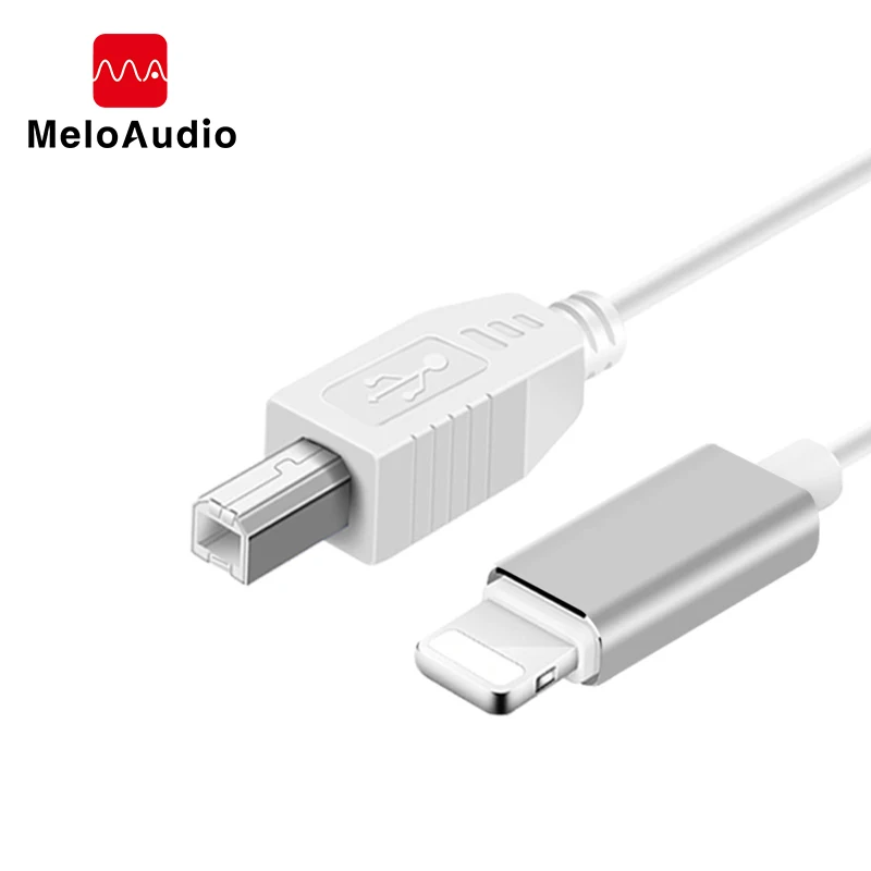 MeloAudio 1,5 m Priemonę, USB OTG Kabeliu Žaibo Tipo-B Male Vyrų Elektros Fortepijonas/ Būgno/ Audio DAC/ Maišytuvas