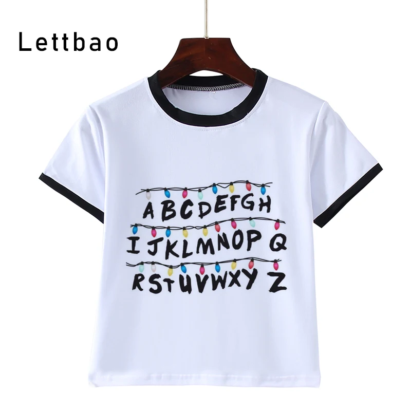 Vasaros Svetimas Dalykų Bamblys Vaikai Mergina Animacinių filmų Kūdikio marškinėliai Tee Topai Marškinėliai