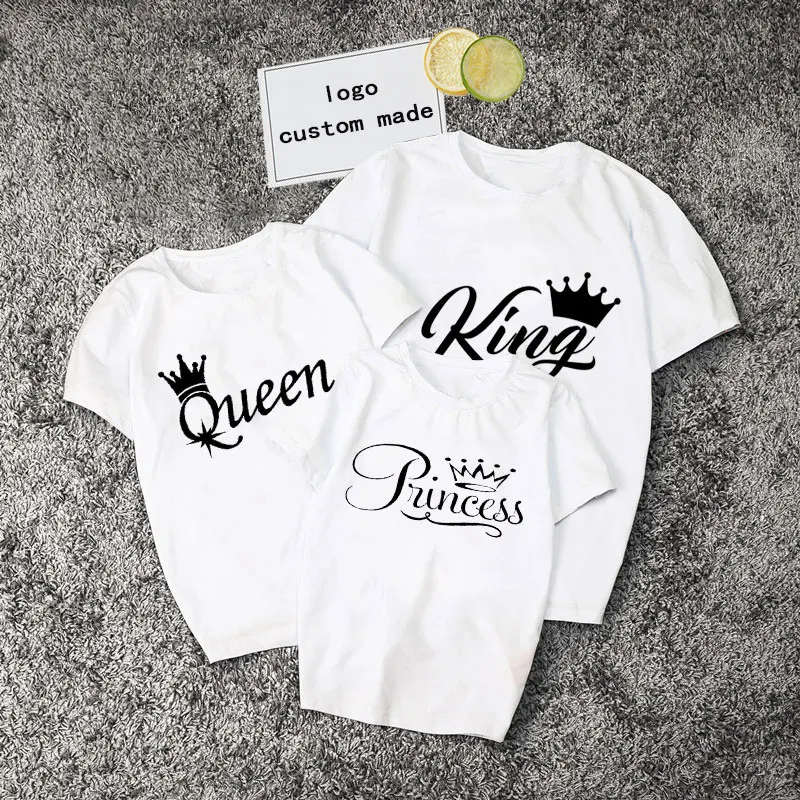 Mamytė ir Man Drabužiai, Marškinėliai Šeimos derinti Drabužius Vasarą, Karalius, Karalienė, Princesė Print T Shirt Vaikų Mergaičių Drabužiai Šeimai Atrodo