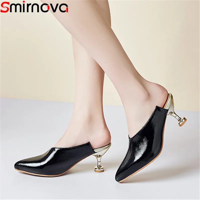 Smirnova didelis dydis 34-43 mados pavasario naujus batus moteris slingback aukštakulniai batai moterims, elegantiška prom vestuvių batai moterims 2020 m.