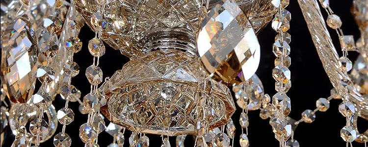 Didelis Mados kristalų pakabukas šviesos kambarį kristalų lempos miegamasis pakabukas šviesos k9 prabanga E14 didelis nauja žvakė priedai veltiniams, vilna lempa