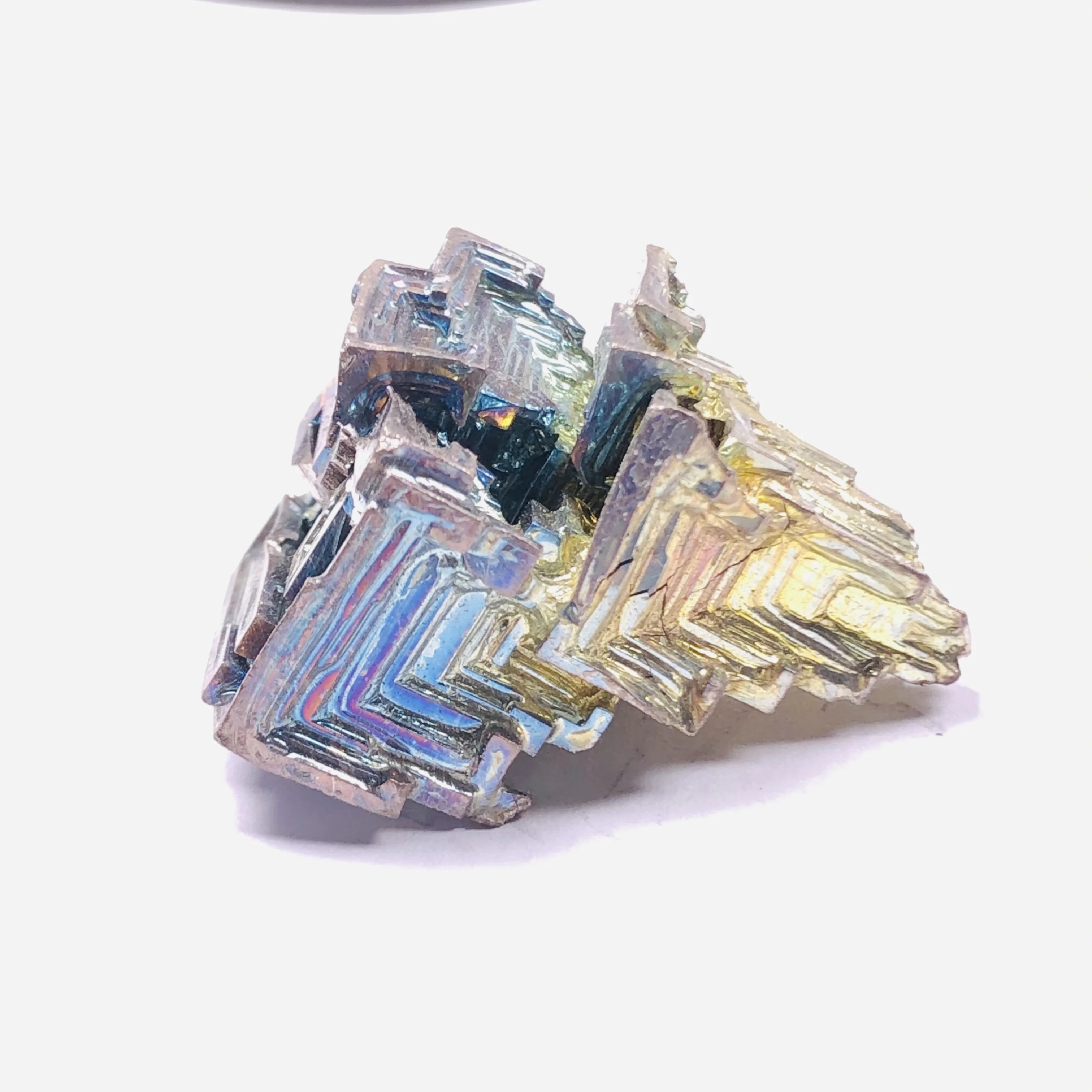 1pcs Graži vaivorykštė, bismuto pavyzdys kristalų rūdos gydomųjų mineralinių produktų