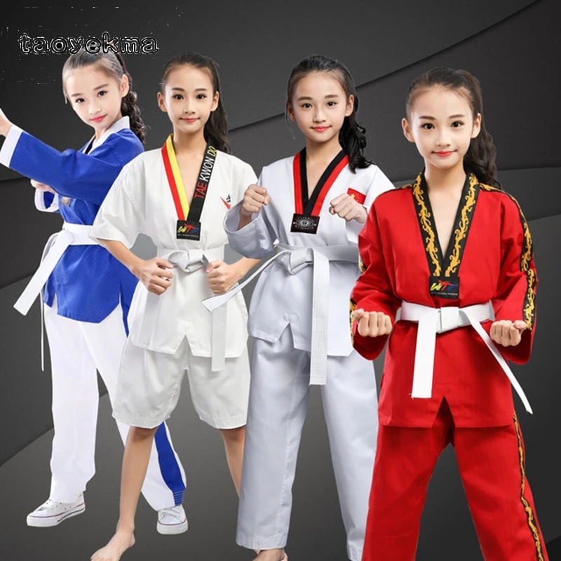 Taoyekma Taekwondo Dobok Taekwondo Vienodų Drabužių Profesinės ilgomis Rankovėmis Karate Kostiumas Skirtas kostiumas Vaikų ir Suaugusiųjų