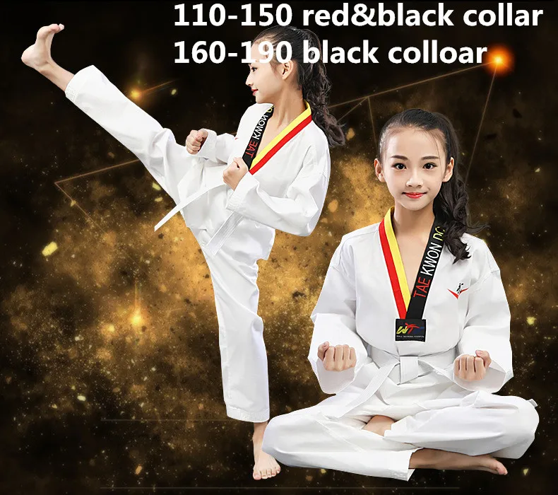 Taoyekma Taekwondo Dobok Taekwondo Vienodų Drabužių Profesinės ilgomis Rankovėmis Karate Kostiumas Skirtas kostiumas Vaikų ir Suaugusiųjų
