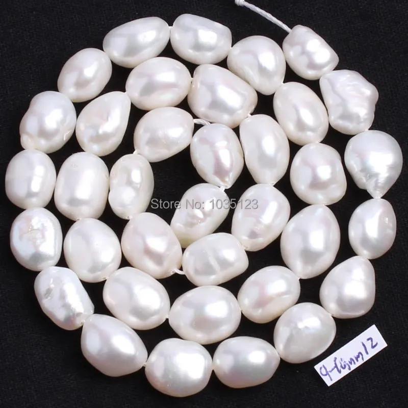 Aukštos Kokybės Natūralios 6 Spalvų 9-10mm spalvotų Gėlavandenių Perlų Netaisyklingos Formos Prarasti Karoliukų Gija 14