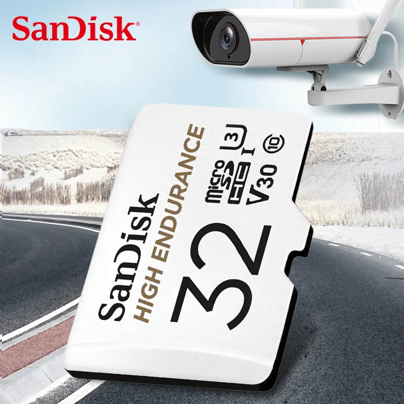 SanDisk Atminties Kortelė Didelės Ištvermės Vaizdo Stebėjimo 32GB 64GB MicroSD 
