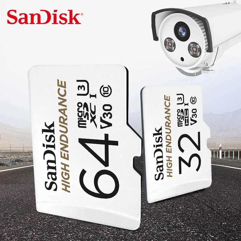SanDisk Atminties Kortelė Didelės Ištvermės Vaizdo Stebėjimo 32GB 64GB MicroSD 
