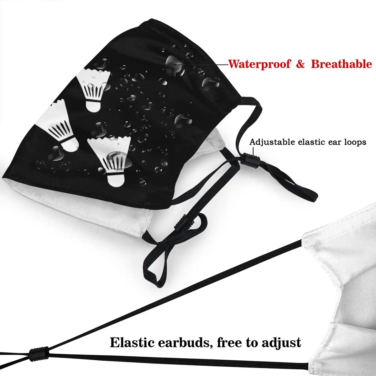 Sunproof Daugkartinio Naudojimo Veido Kaukė Badmintono Pagalbinės Stilingas Anti Bakterinių Dulkių