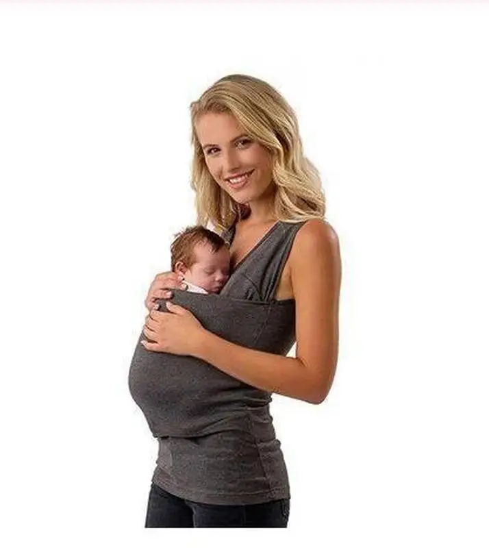 Mamytė Auklės marškinėliai be Rankovių Kieto Auklėjimo Baby Carrier, Mama Kengūra Marškinėliai Moterims Vasarą